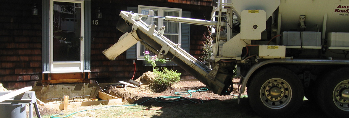 Granite step footings